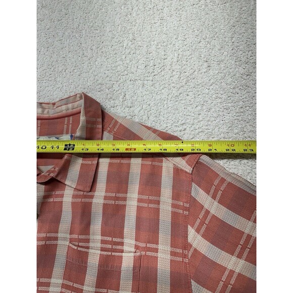 Tommy Bahama Shirt Mens XL Salmon Plaid Silk Short Sleeve Button Up Relax - Picture 8 of 10
